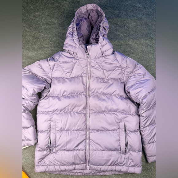 Girl misses down Purple Puffer Jacket L.L. Bean